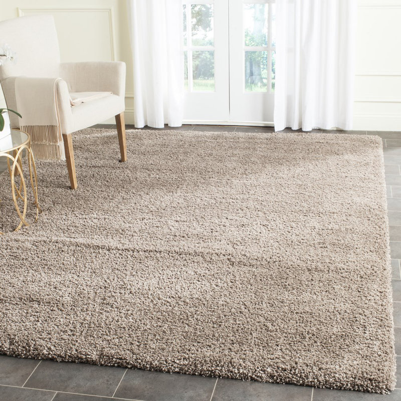 Wrought Studio Vandoren Shag Taupe Area Rug & Reviews Wayfair